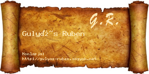 Gulyás Ruben névjegykártya