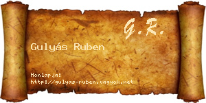 Gulyás Ruben névjegykártya